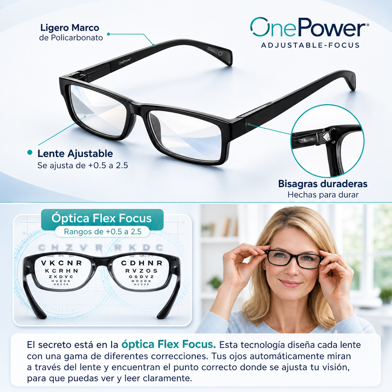 OptiFocus™  ¡Gafas Multifocales Premium, Enfoque Automático y Visión Perfecta al Instante!