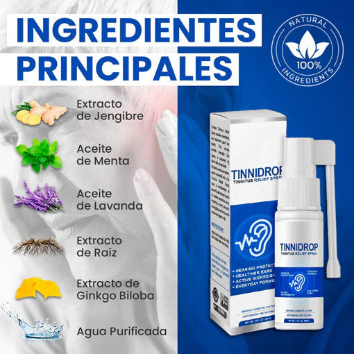 Tinnidrop🌿¡Alivia zumbidos, dolor, otitis y molestias auditivas! Promo 45% Descuento