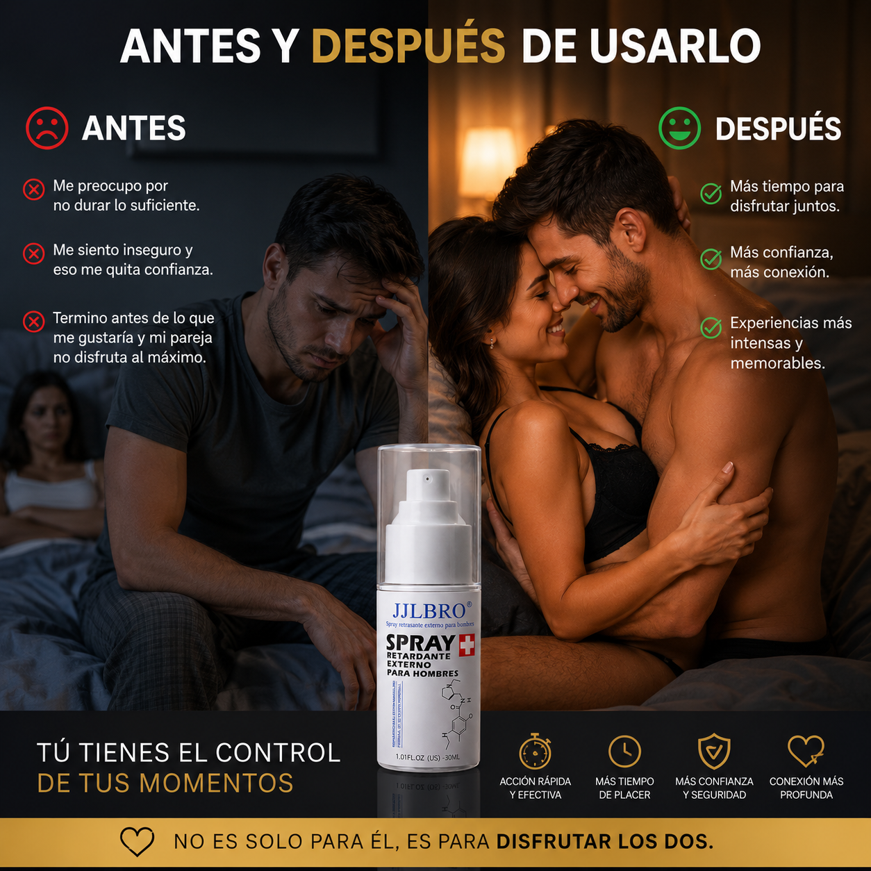 DURAMAX™🍆¡Spray Retardante para mayor confianza y control masculino, tu secreto para durar mas! 30ML