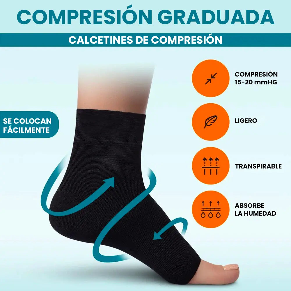 Medias de compresión Vascurel ¡Activa la circulación y alivia el dolor!🌿Pague 1 par y lleve el 2 Gratis!