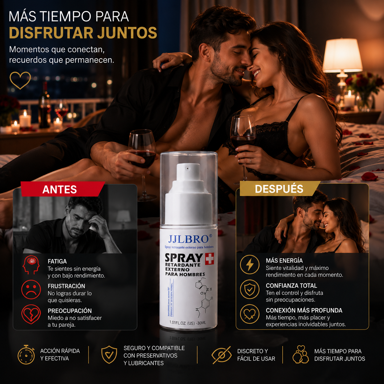 DURAMAX™🍆¡Spray Retardante para mayor confianza y control masculino, tu secreto para durar mas! 30ML